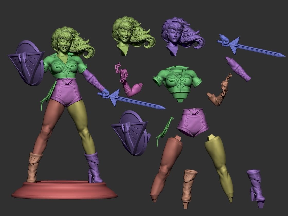 Wonder Woman Bombshell Tier 3D print model_3