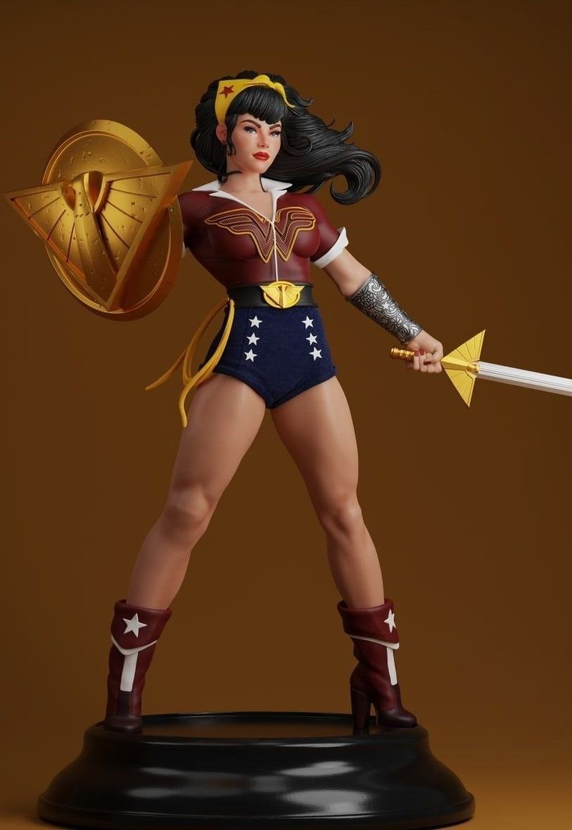 Wonder Woman Bombshell Tier 3D print model_1
