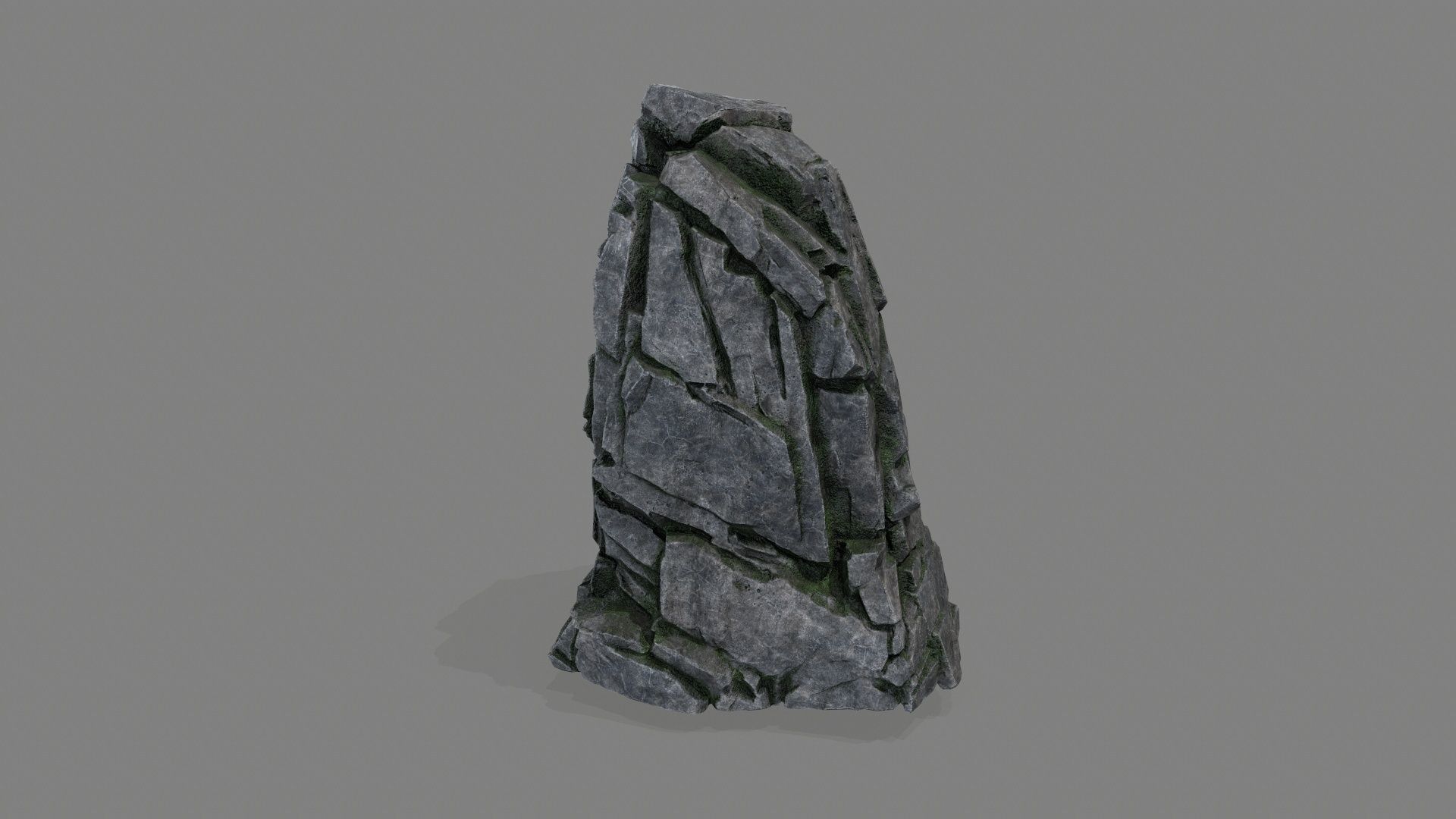 cliff rocks Low-poly 3D model_3