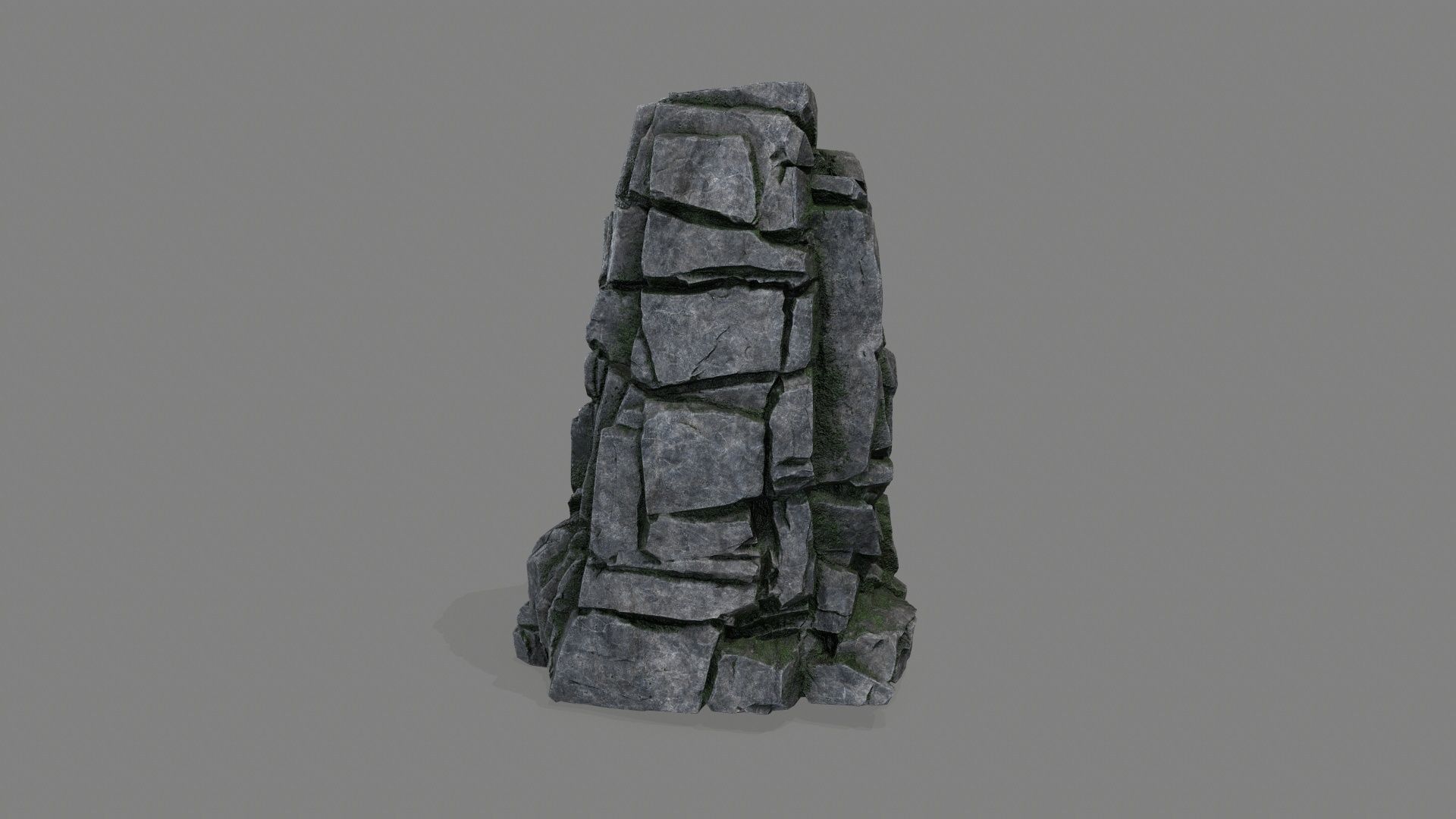 cliff rocks Low-poly 3D model_8