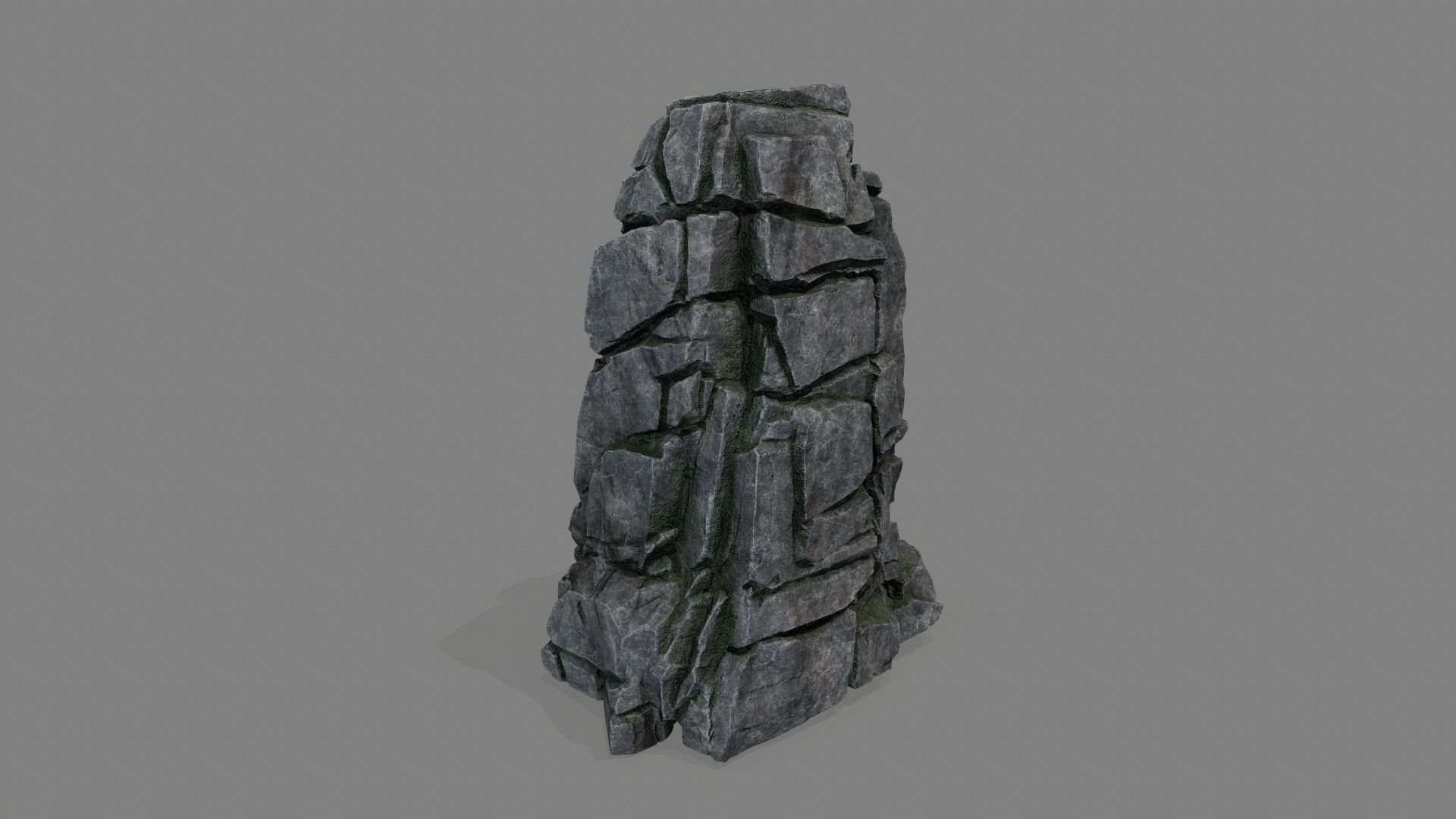 cliff rocks Low-poly 3D model_11