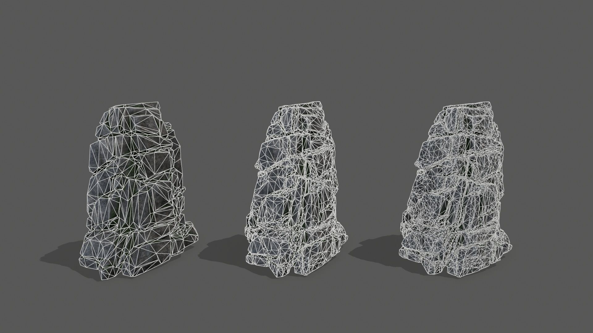 cliff rocks Low-poly 3D model_15