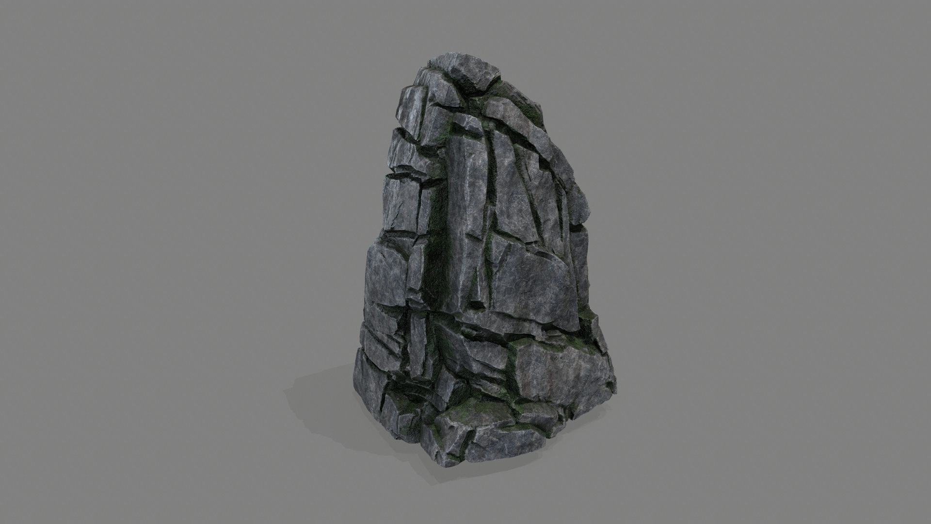 cliff rocks Low-poly 3D model_5