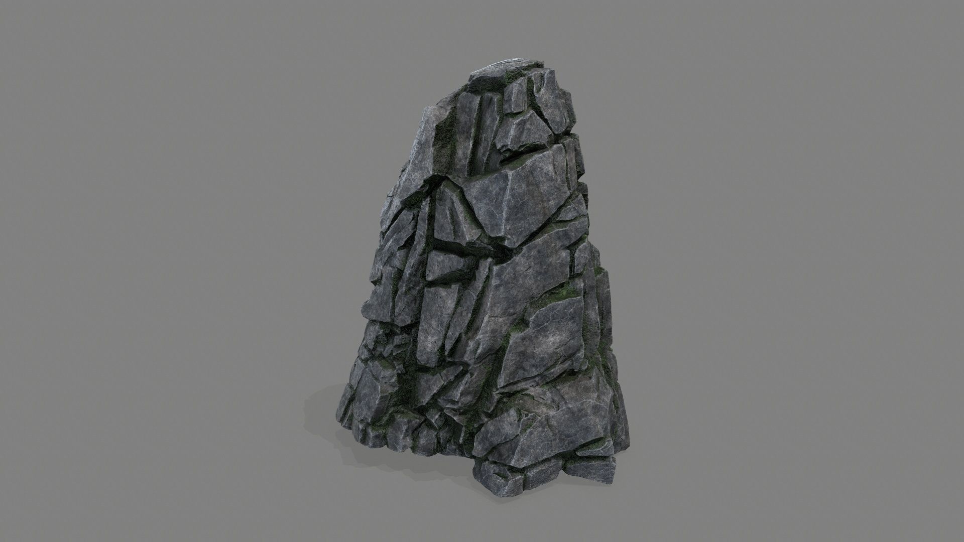 cliff rocks Low-poly 3D model_7