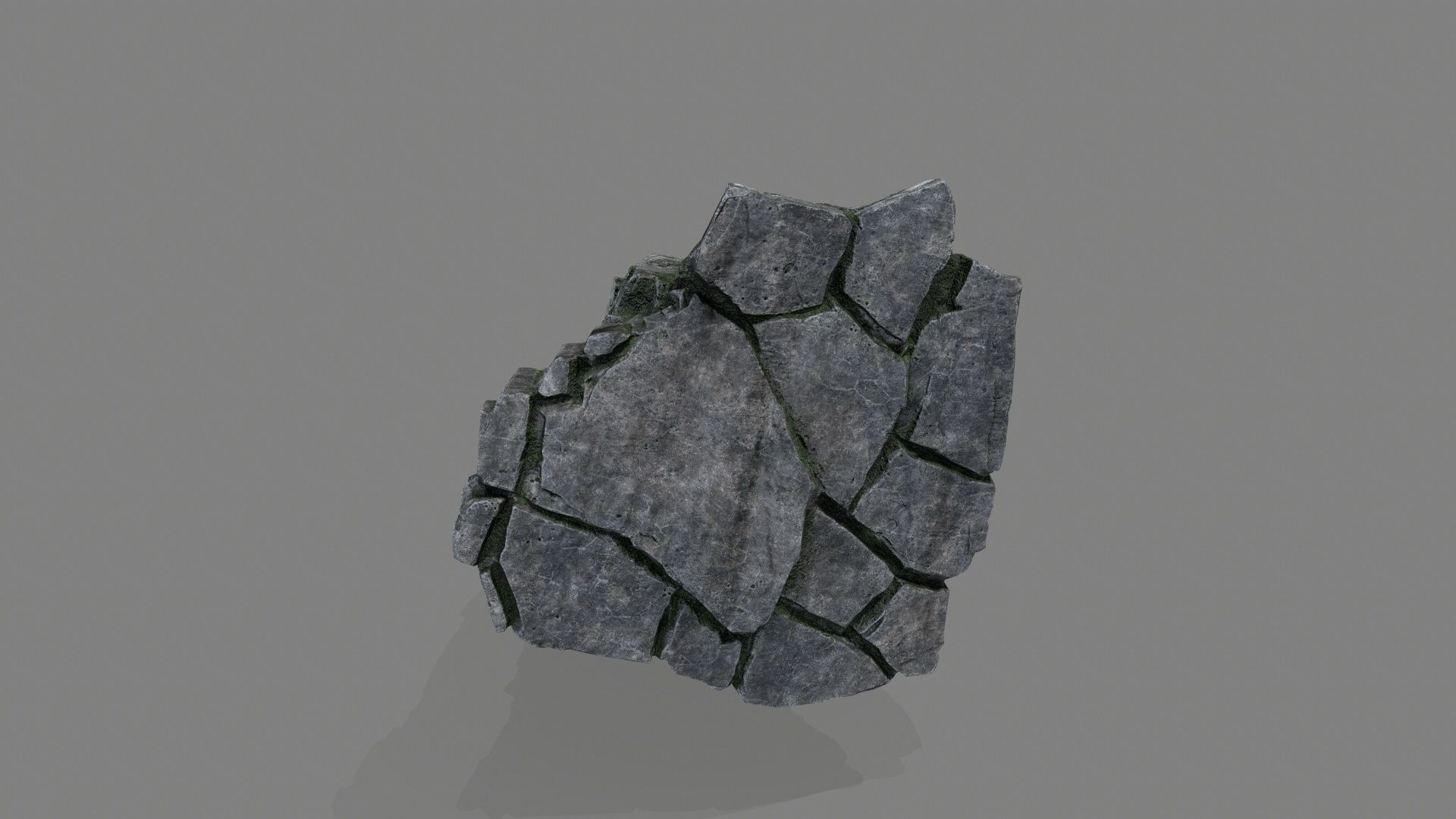 cliff rocks Low-poly 3D model_12