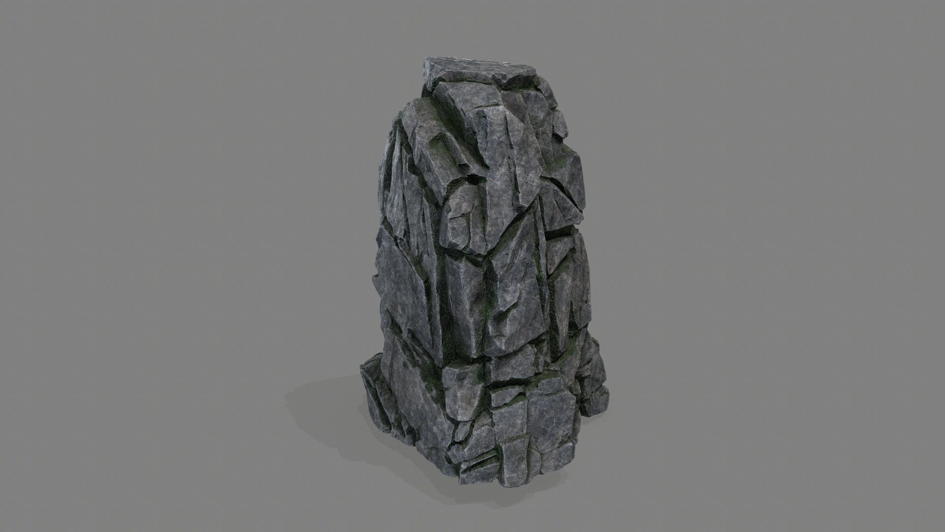 cliff rocks Low-poly 3D model_6