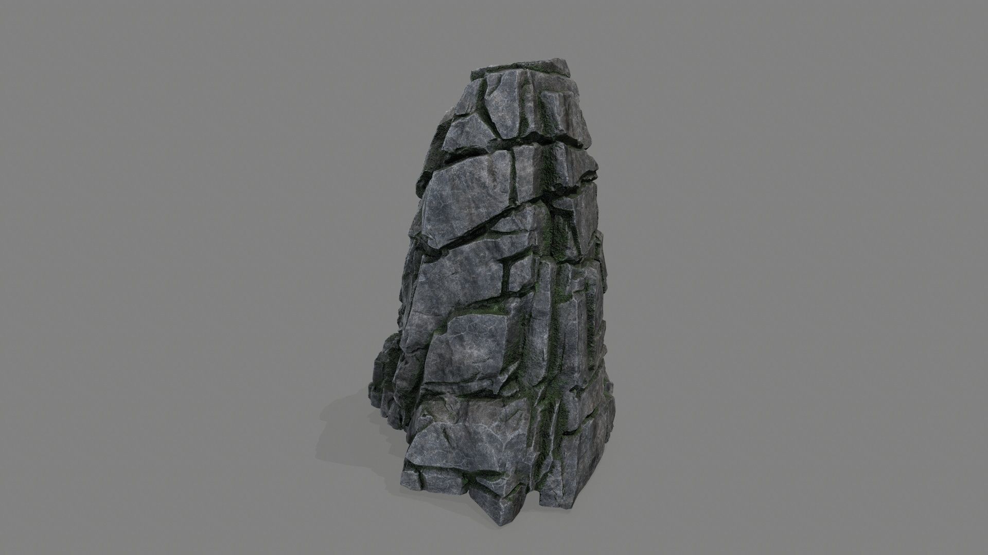 cliff rocks Low-poly 3D model_4