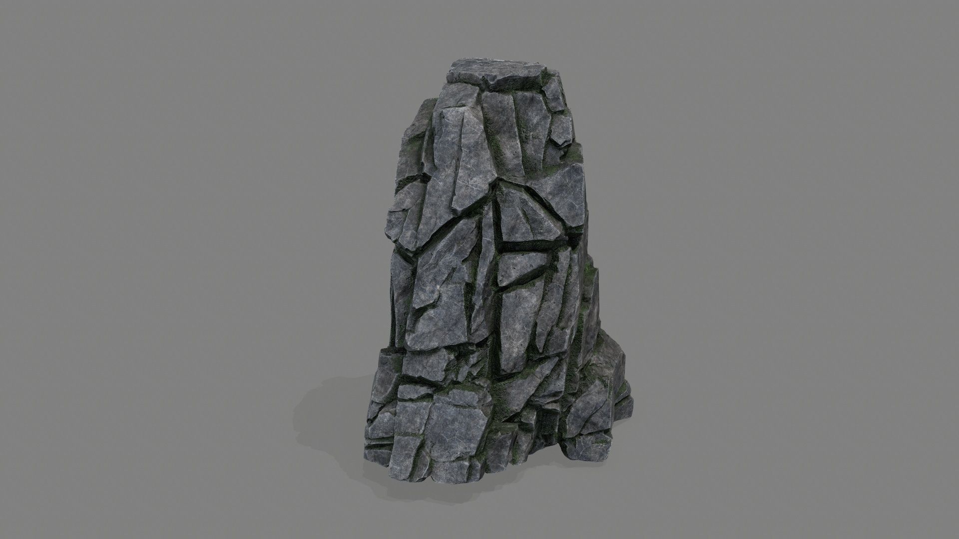 cliff rocks Low-poly 3D model_9