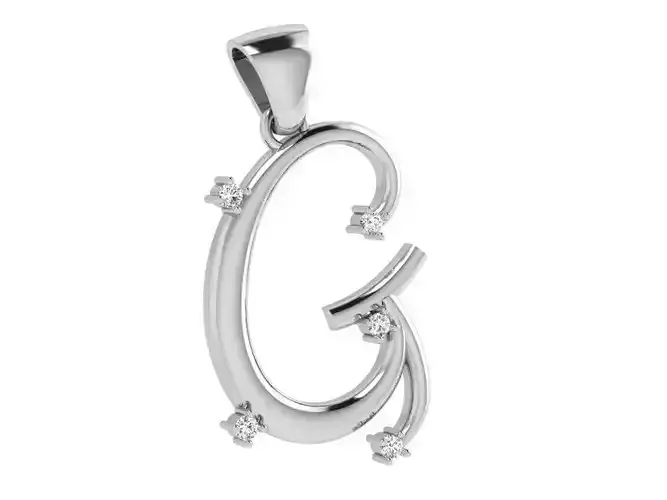 G Letter Pendant 4173