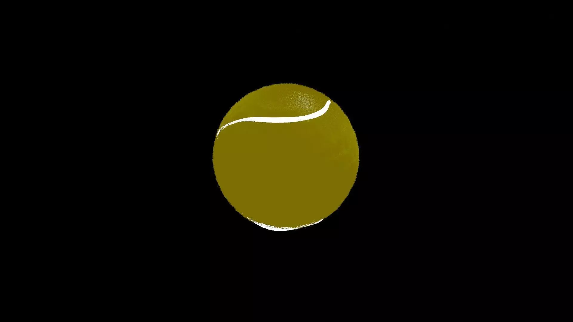 Tennis ball Low-poly 3D model