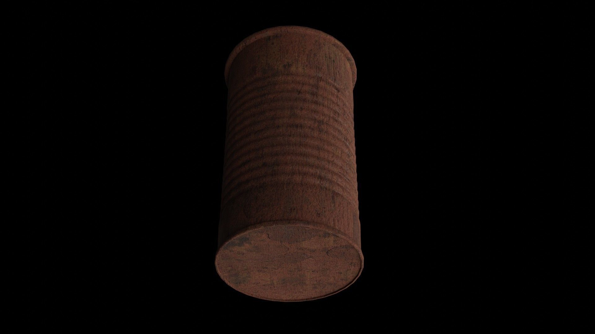 Old rusty oil barrel Low-poly 3D model_4