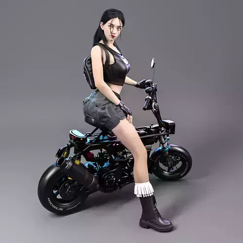 Motorcycle Girl 001