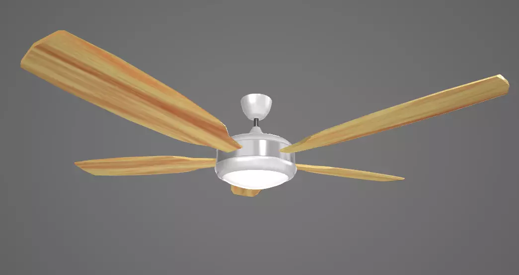 Modern Ceiling Fan Low-poly 3D model_0