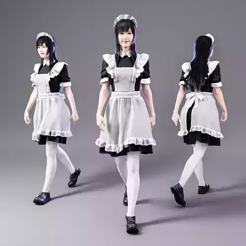 maid walking 001