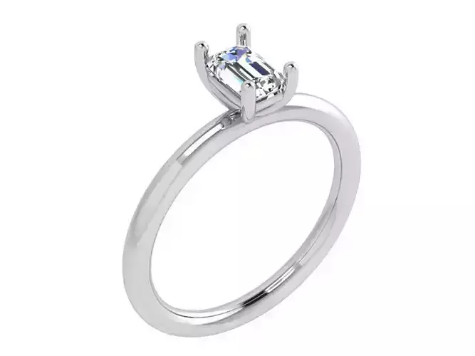 Emerald Solitaire Ring 4183