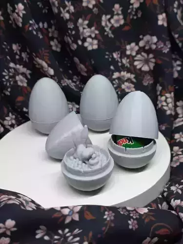 Easter Egg Prank EASY Print in Place Game for commercial use 3D print model