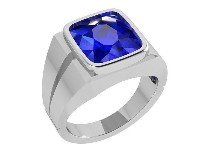 Cushion Cut Ring 4186 3D print model