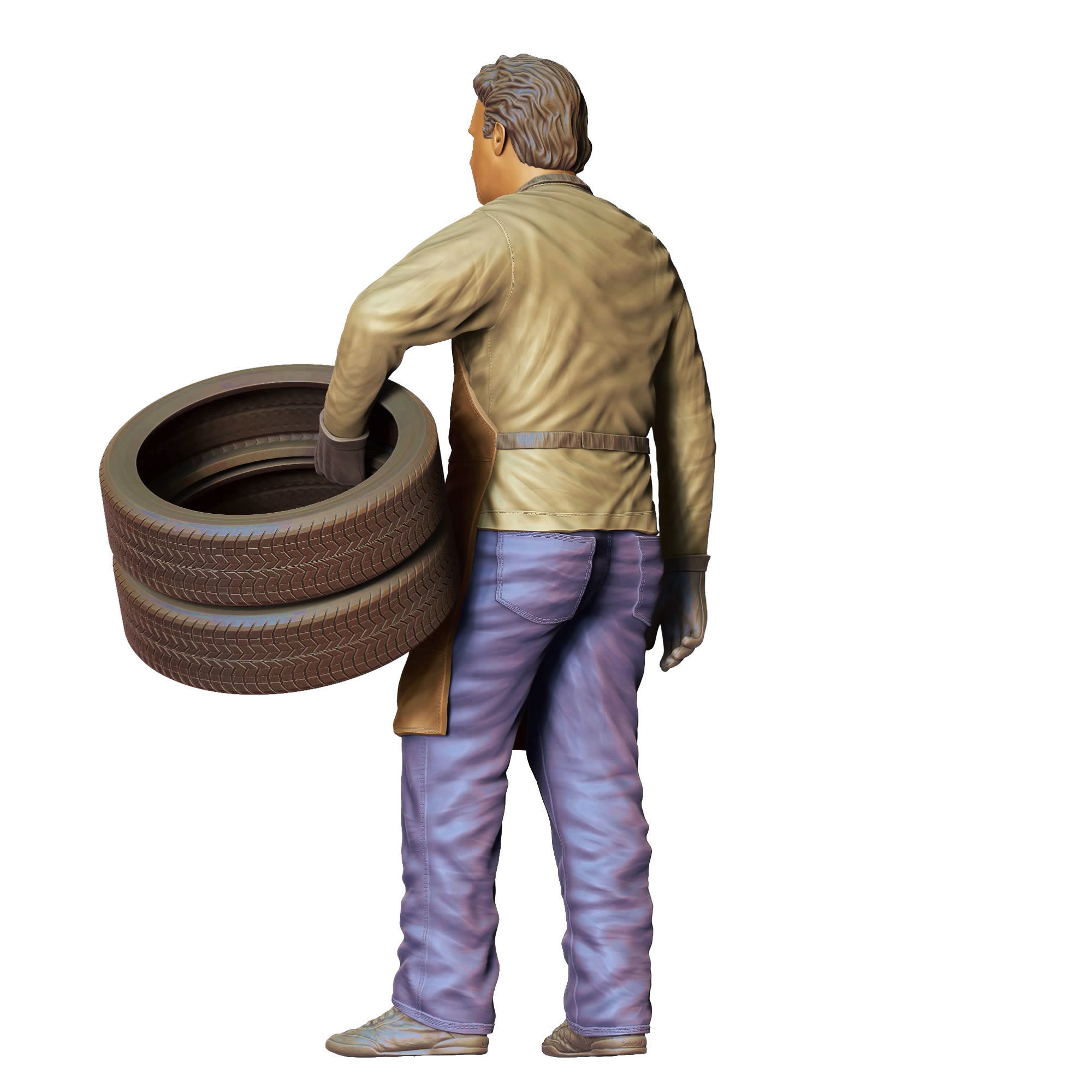 N14 Mechanic fixing and changing the tires 3D print model_19