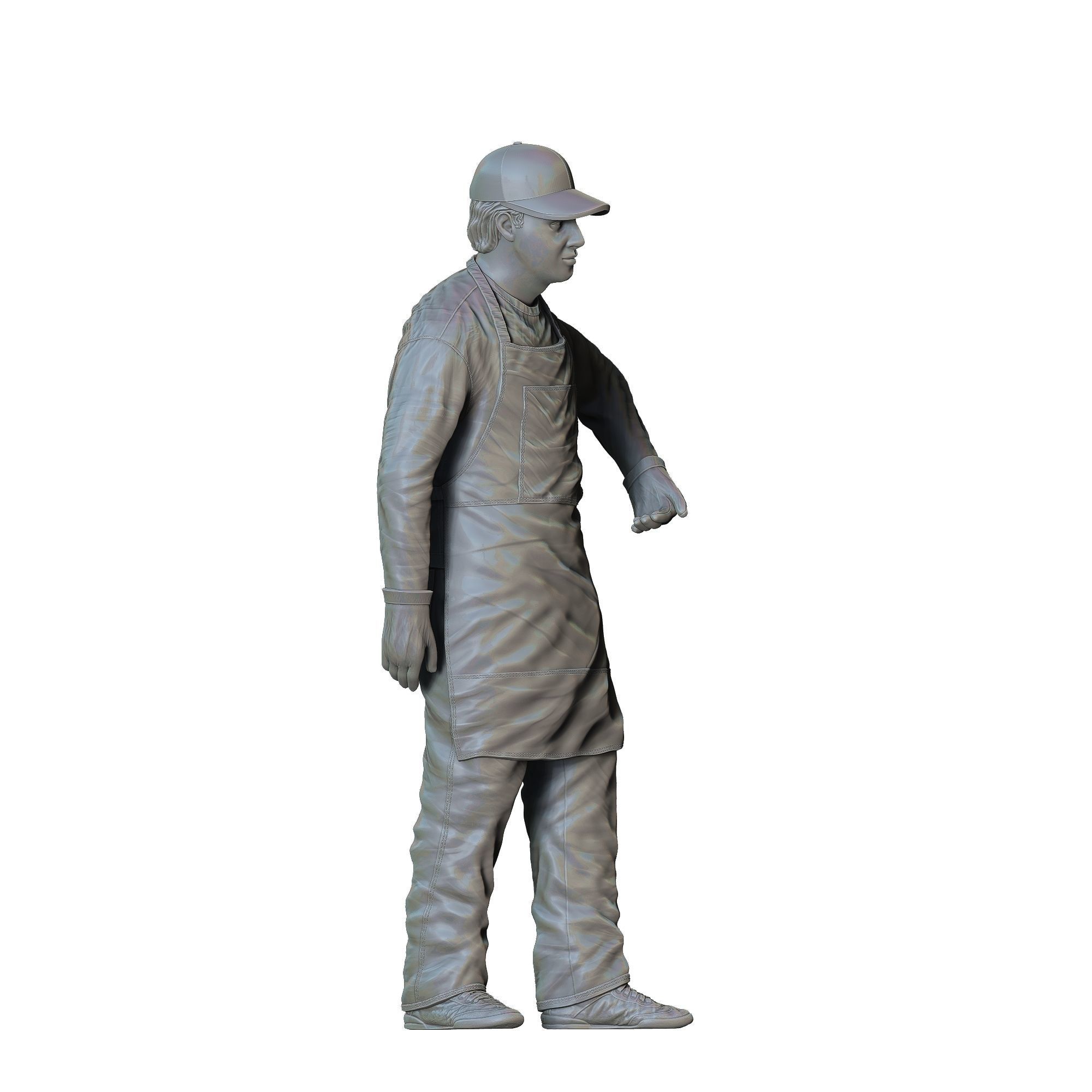 N14 Mechanic fixing and changing the tires 3D print model_30