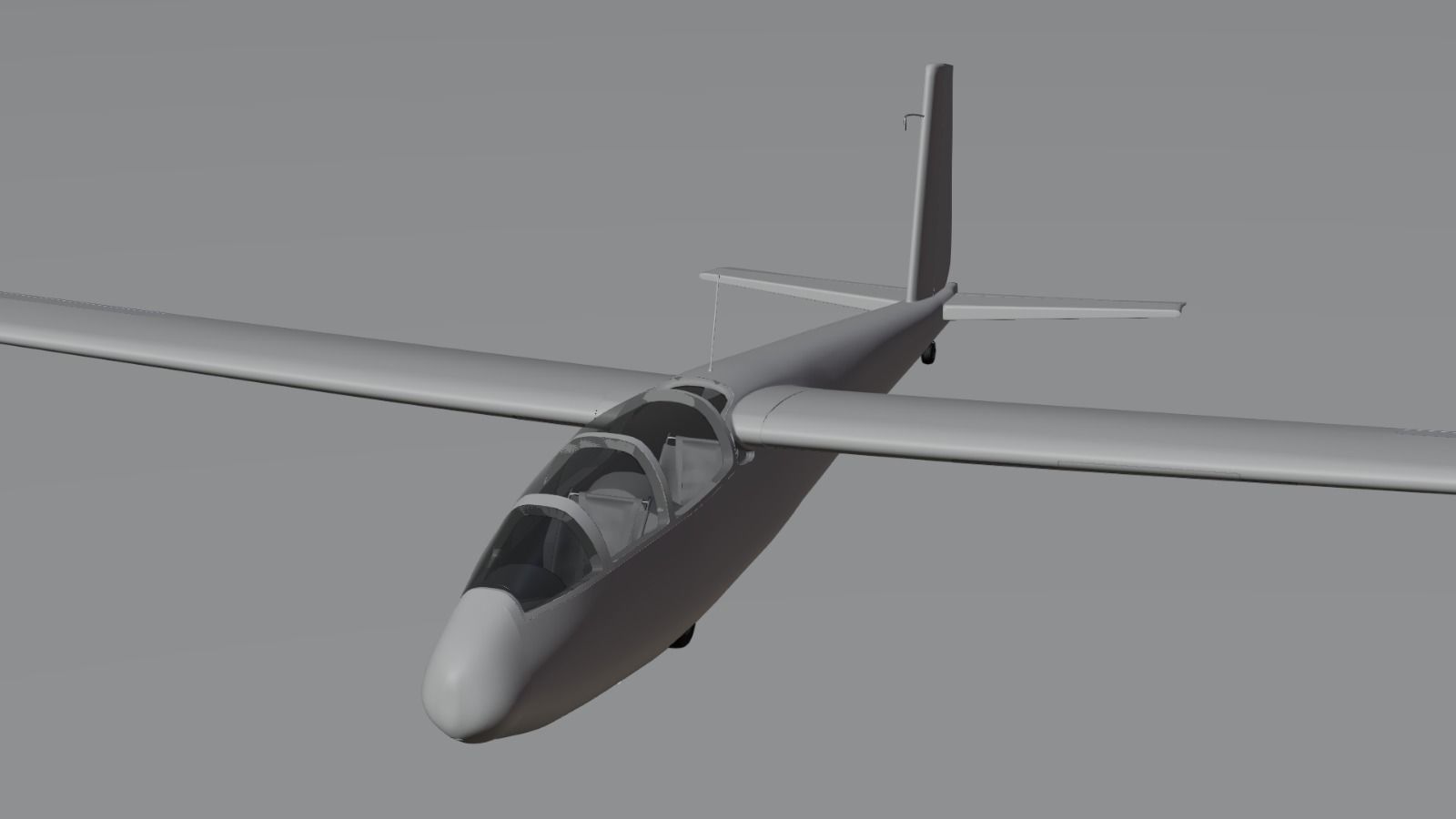 Aircraft-Airplane-Blanik-L13-1958 Low-poly 3D model_2