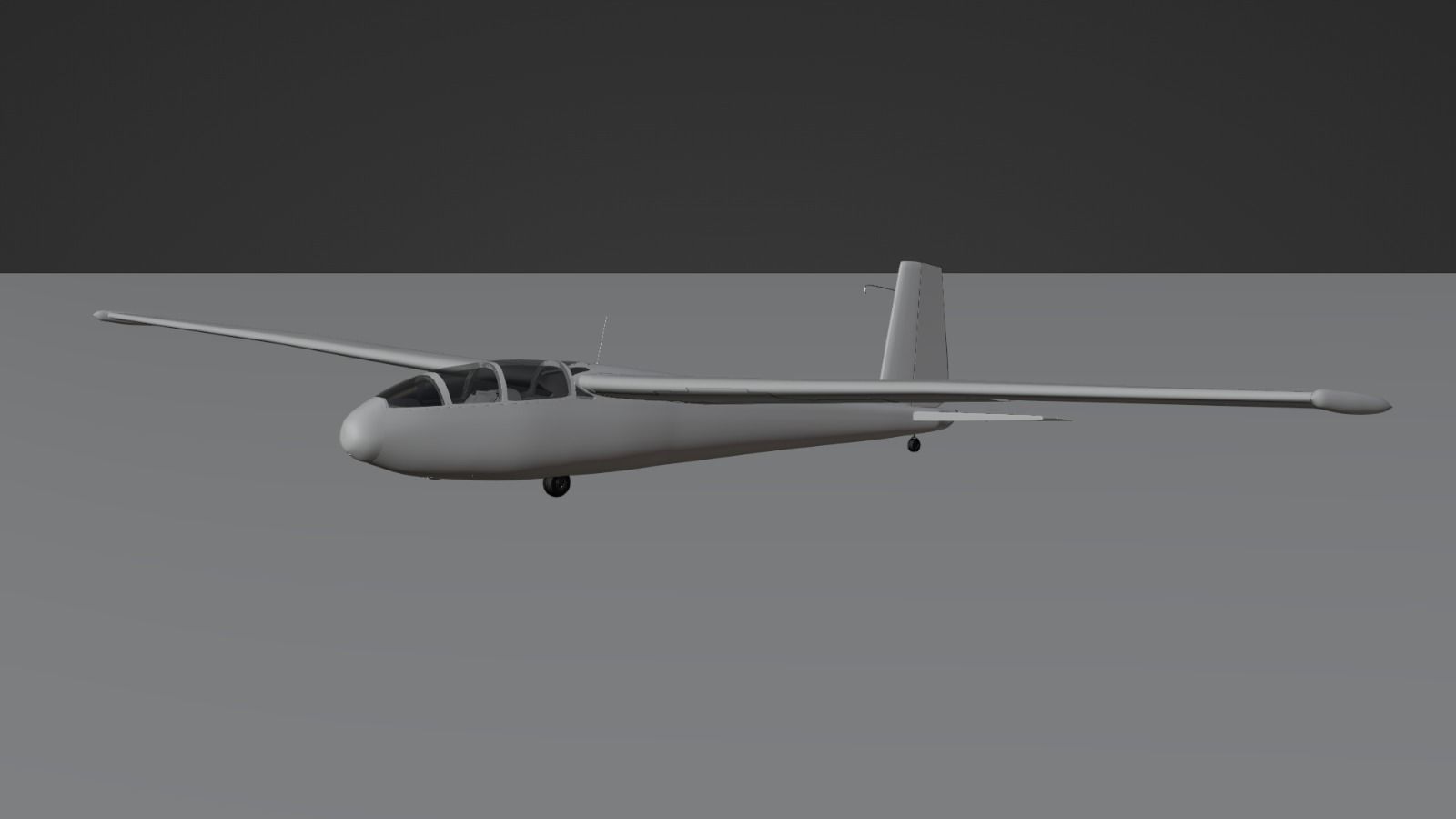 Aircraft-Airplane-Blanik-L13-1958 Low-poly 3D model_4