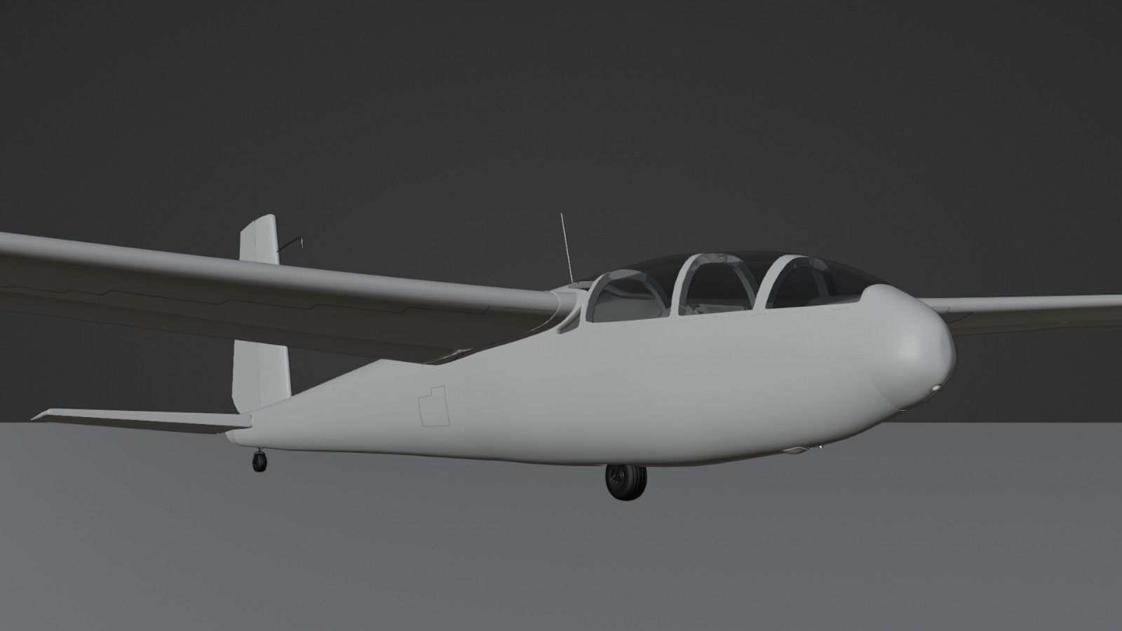 Aircraft-Airplane-Blanik-L13-1958 Low-poly 3D model_3