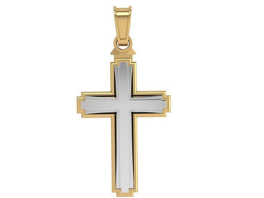 Cross Pendant 4195 3D print model_1