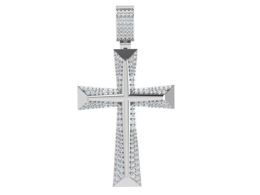 Diamond Cross Pendant 4196 3D print model_2