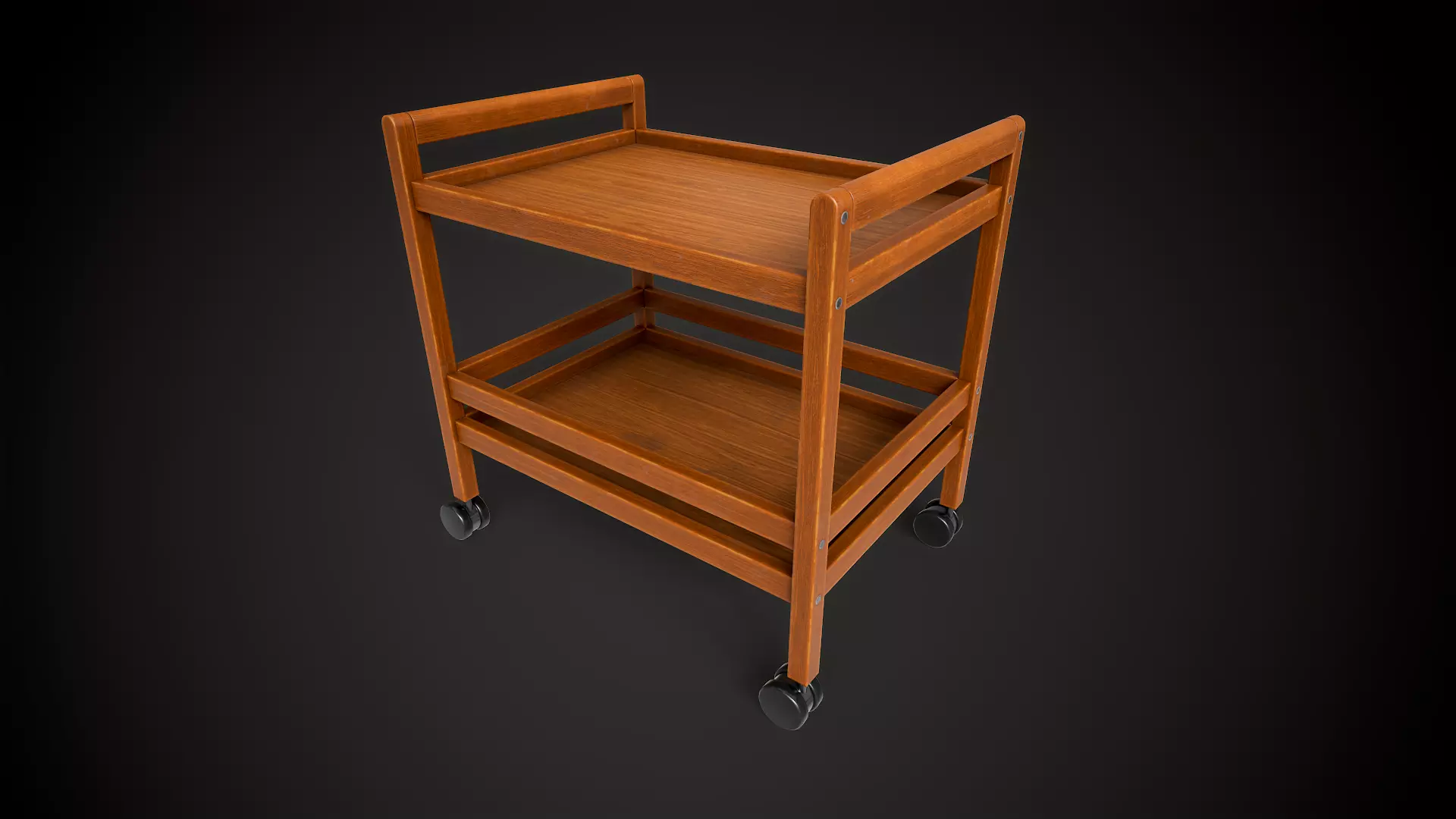 Office trolley Low-poly 3D model_0