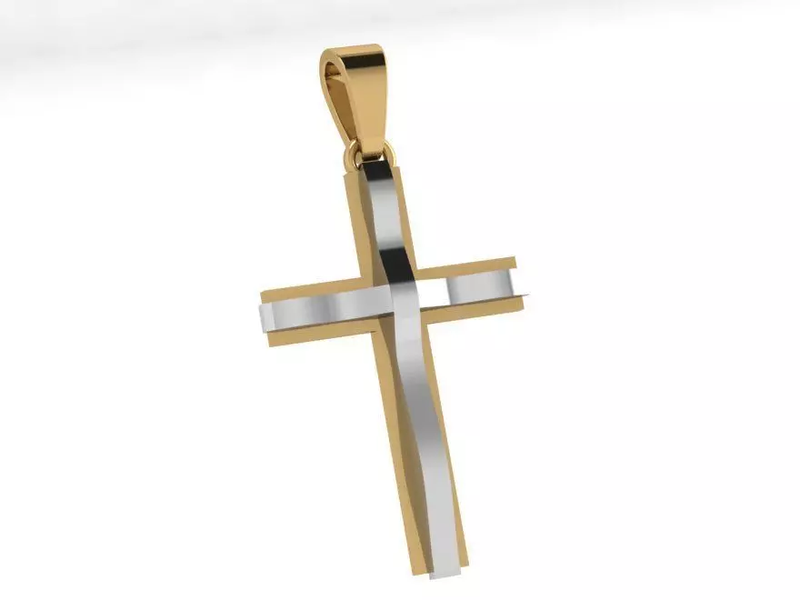 Cross Pendant 4201 3D print model_0