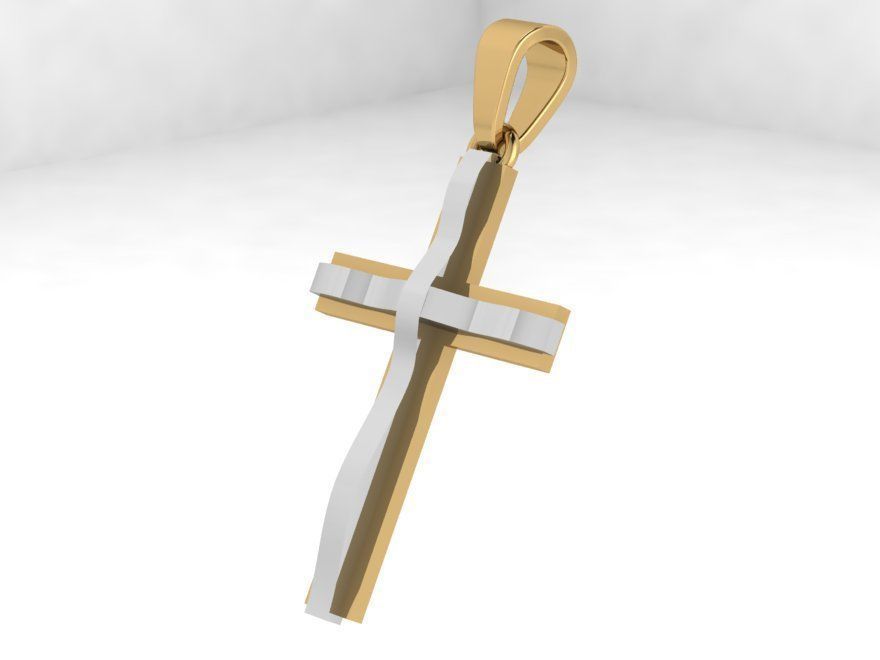 Cross Pendant 4201 3D print model_2
