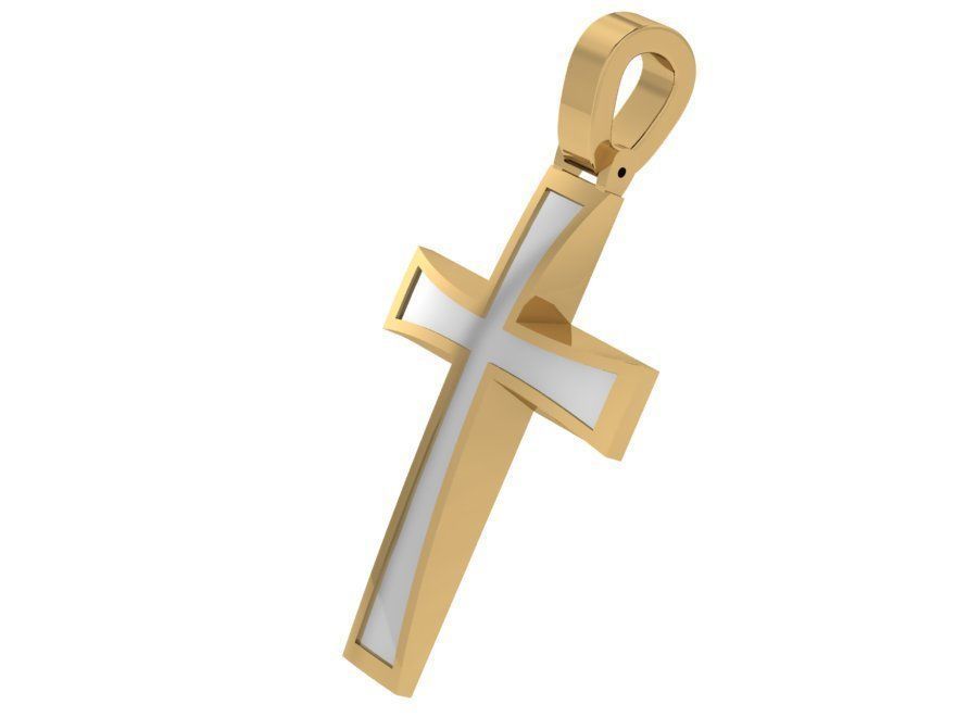 Cross Pendant 4203 3D print model_2