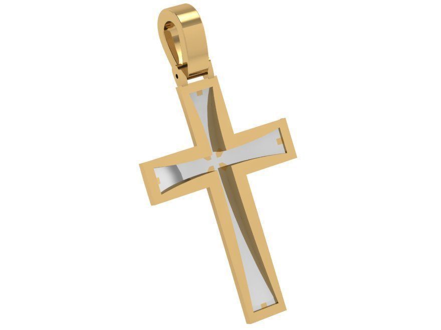 Cross Pendant 4203 3D print model_3