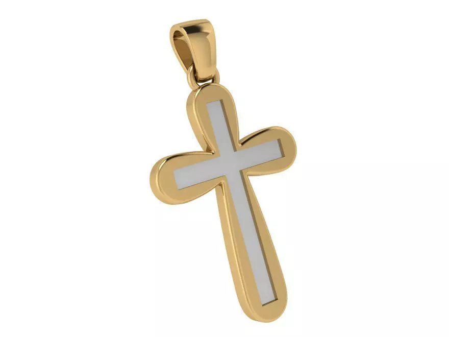 Rounded Cross Pendant 4204 3D print model_0