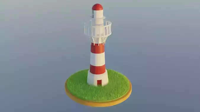 3D lighthouse lowpoly