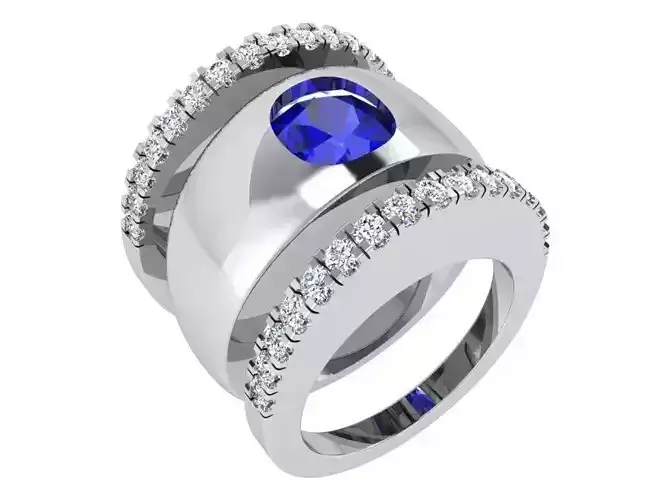 Cushion Cut Band Set 4210