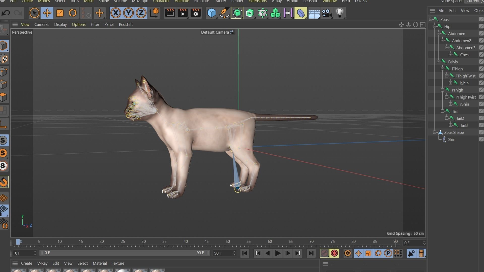 3D Realistic Siamese  Cute Kitten Rigged 3D model_37