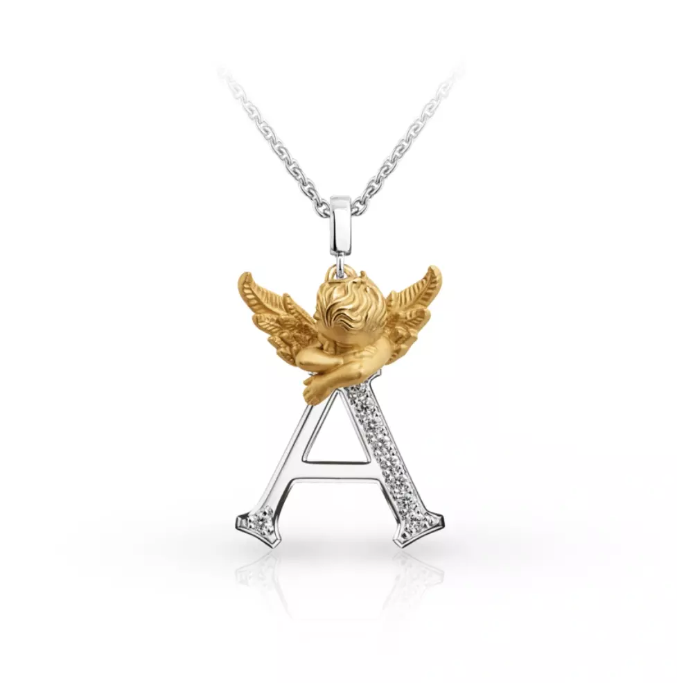 My Angel Letter Pendant Necklace 3D print model
