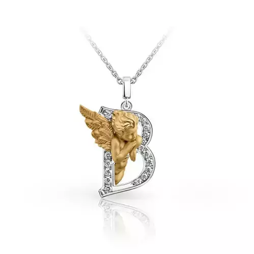 My Angel Letter Pendant Necklace