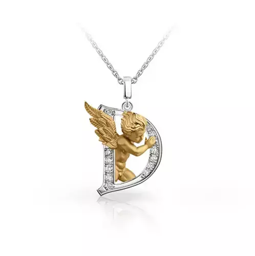 My Angel Letter Pendant Necklace