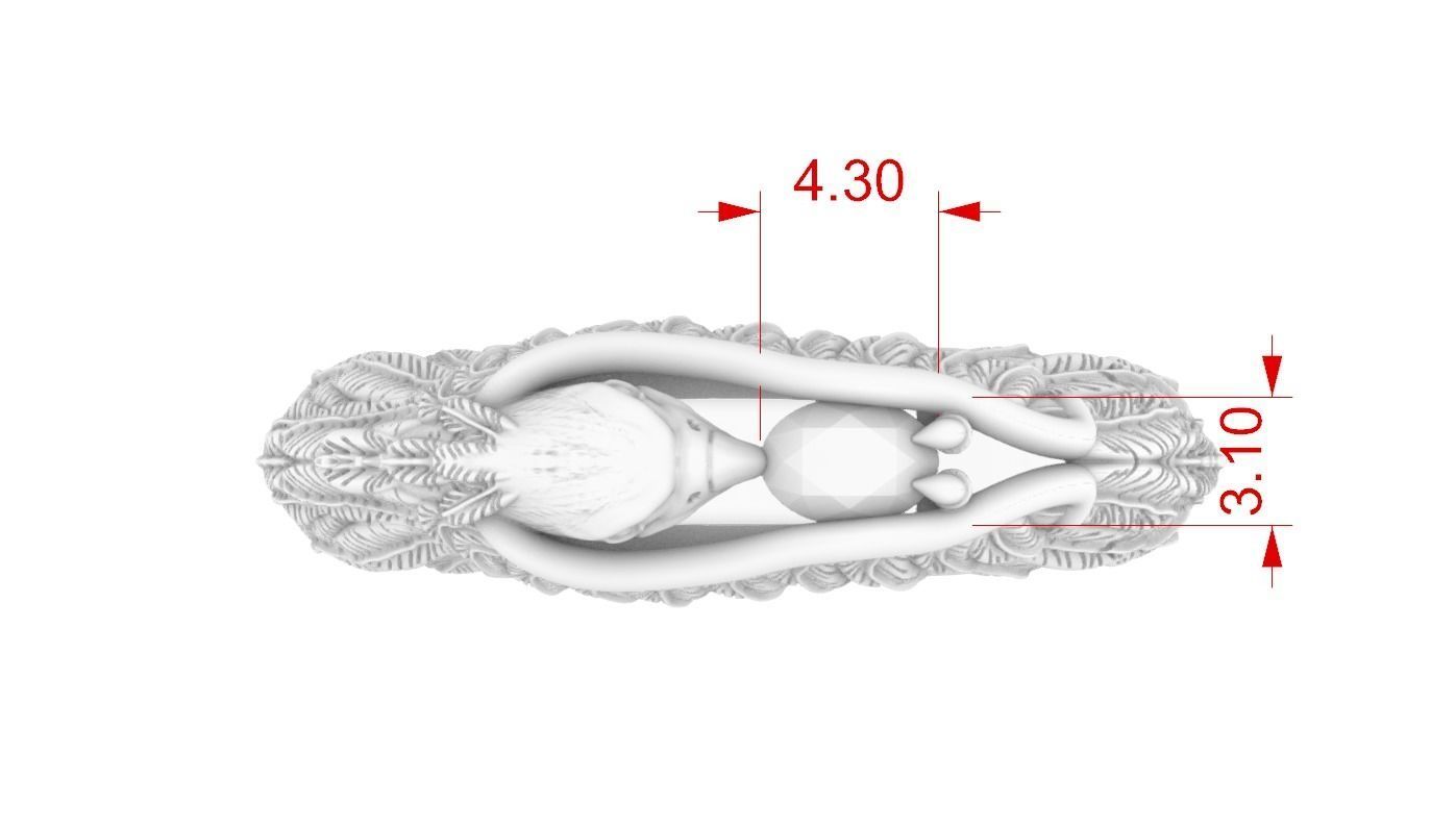 BIRD RING 3D print model_5