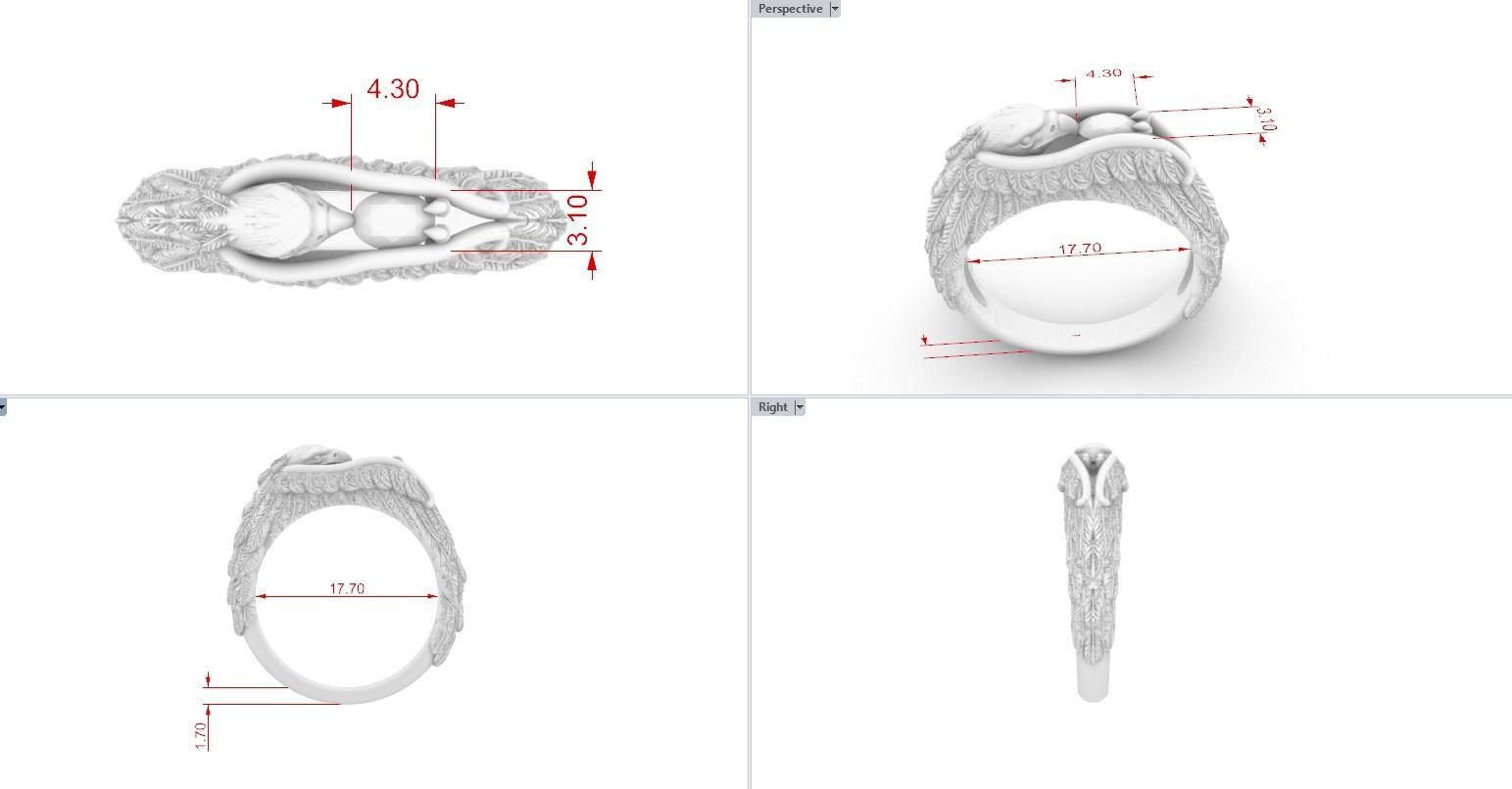 BIRD RING 3D print model_4