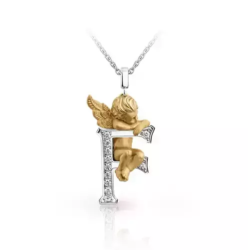 My Angel Letter Pendant Necklace