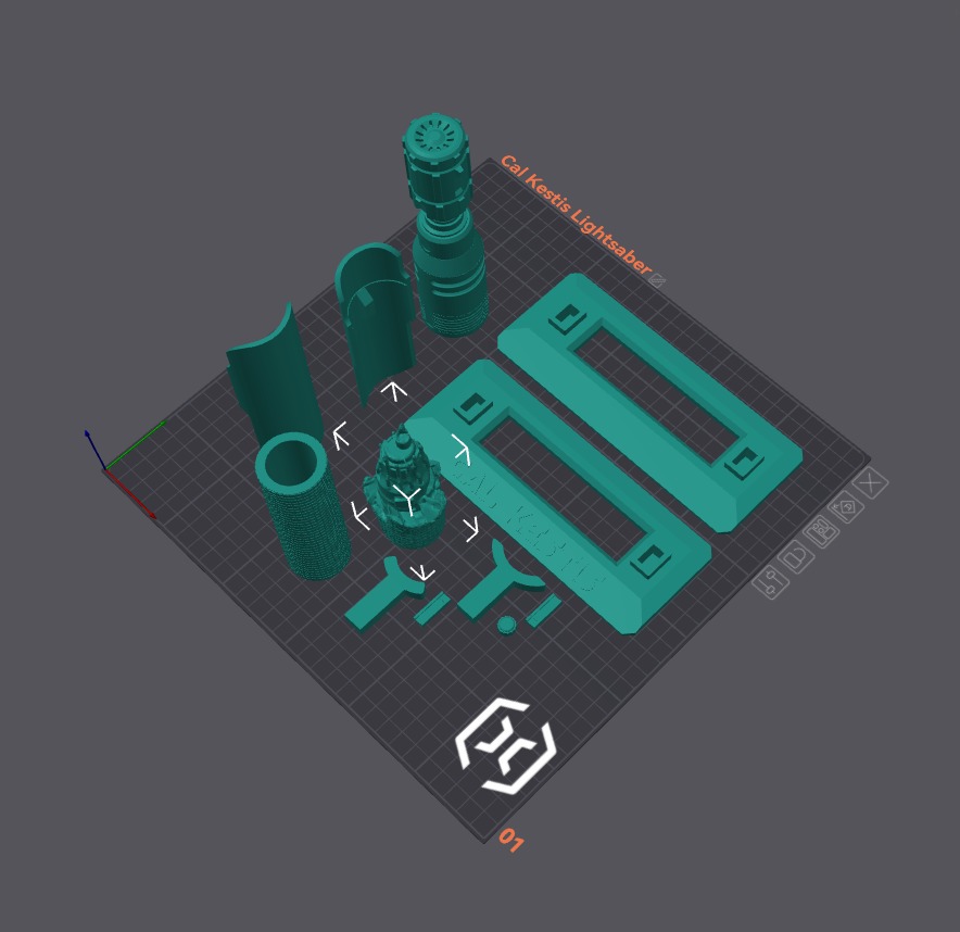 Cal Kestis Lightsaber  3D print model_1