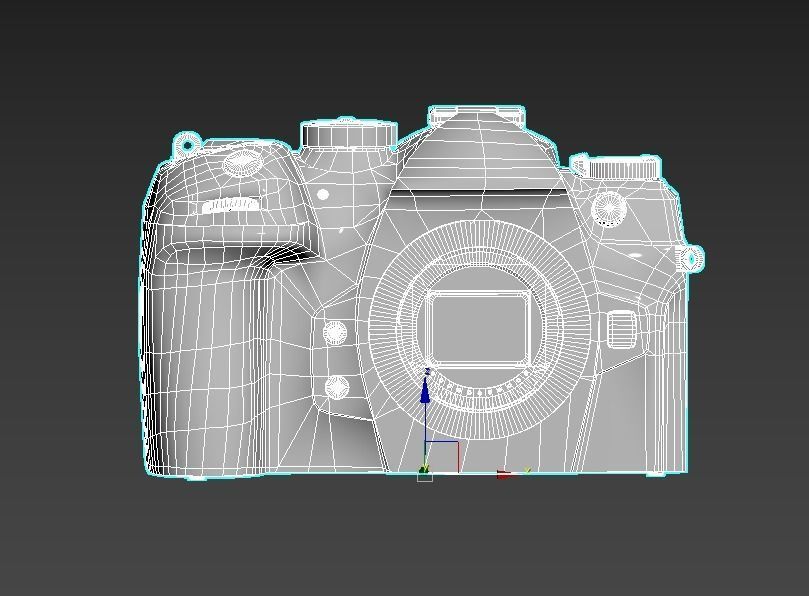 Camera olympus Low-poly 3D model_7