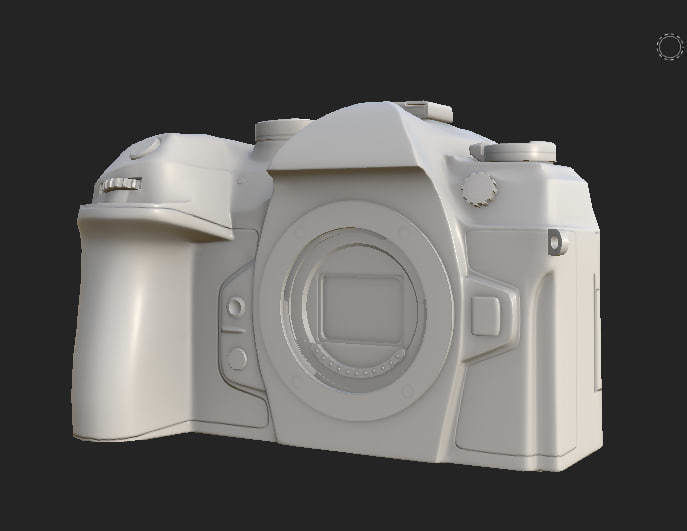 Camera olympus Low-poly 3D model_9