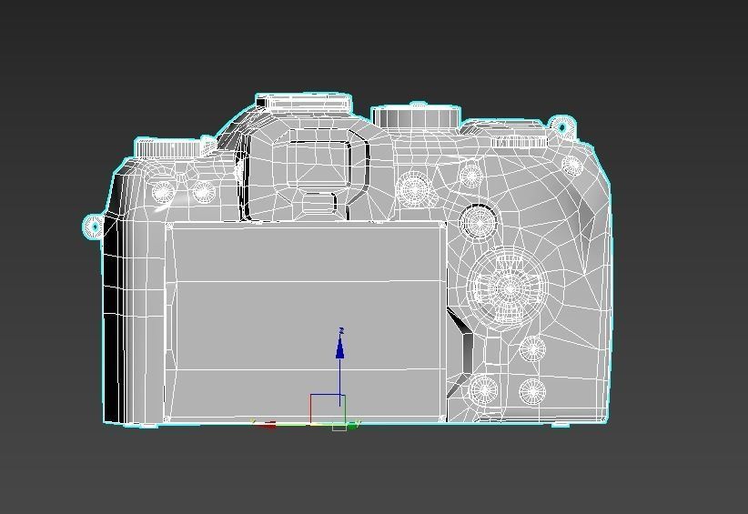 Camera olympus Low-poly 3D model_8