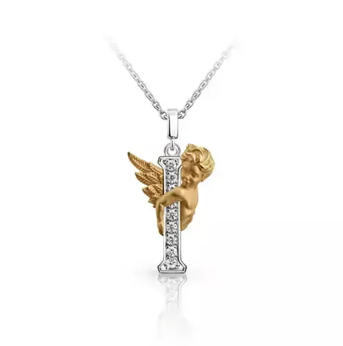 My Angel Letter Pendant Necklace 3D print model