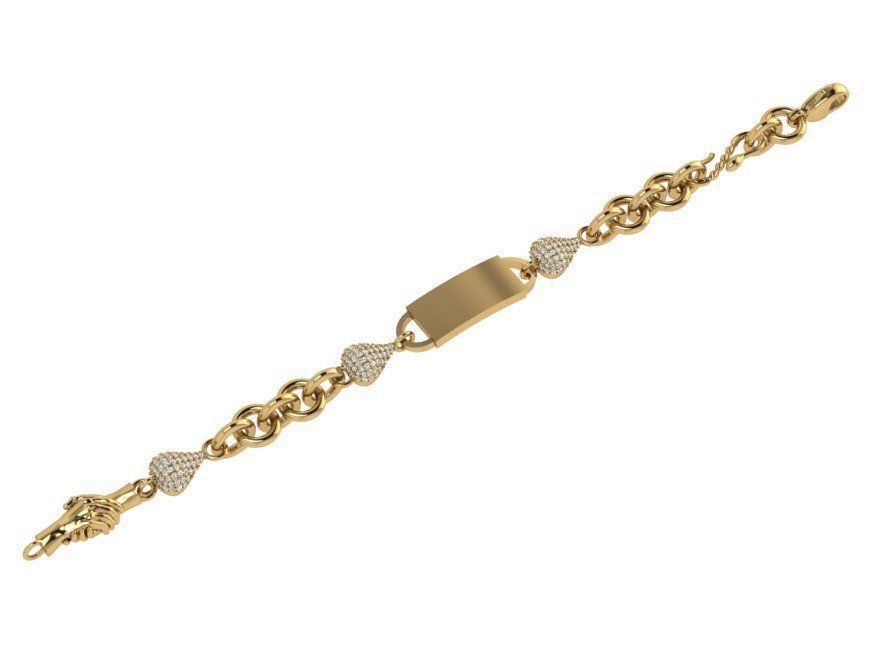 Chain Bracelet 4224 3D print model_1