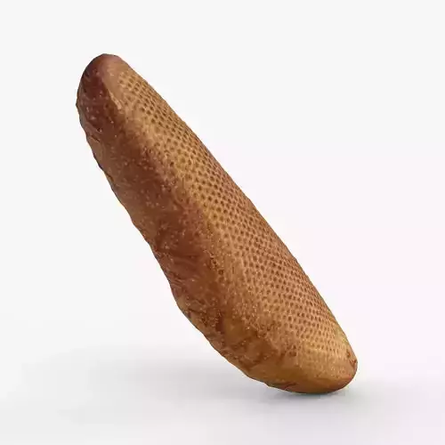Photorealistic 3D scan of cheese bun Low-poly 3D model